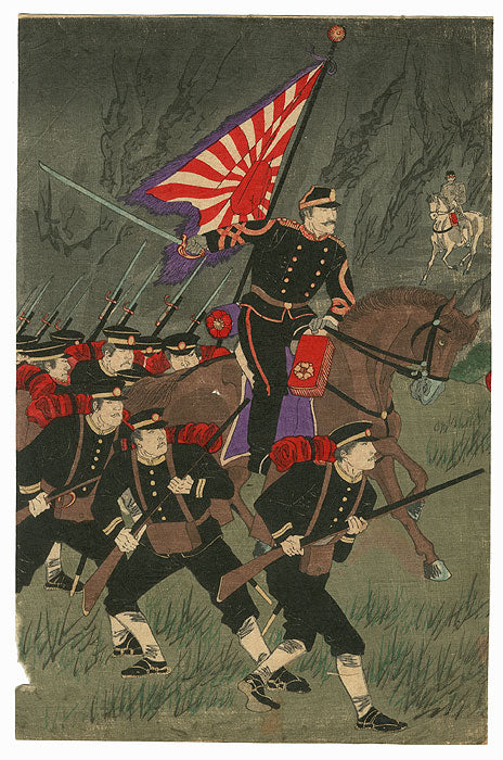 Great Victory of the Japanese Imperial Army - Chikanobu, Meiji Era
